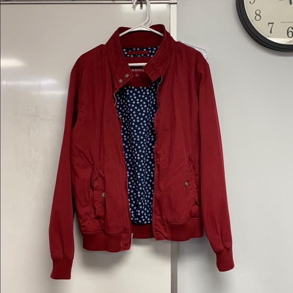Red medium weight fall jacket